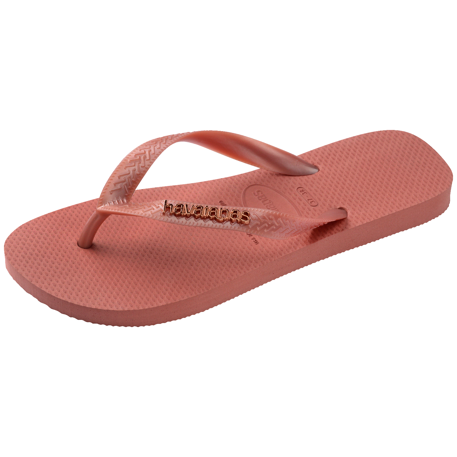 Women's Top Logo Metallic Flip Flops - Image 6