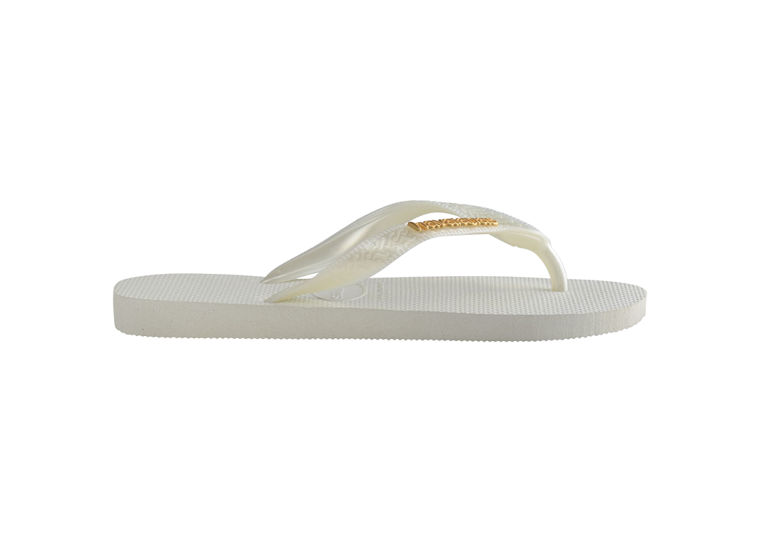 Women's Top Logo Metallic Flip Flops - Image 13