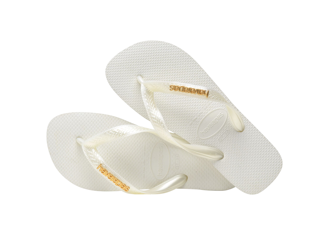 Women's Top Logo Metallic Flip Flops - Image 14