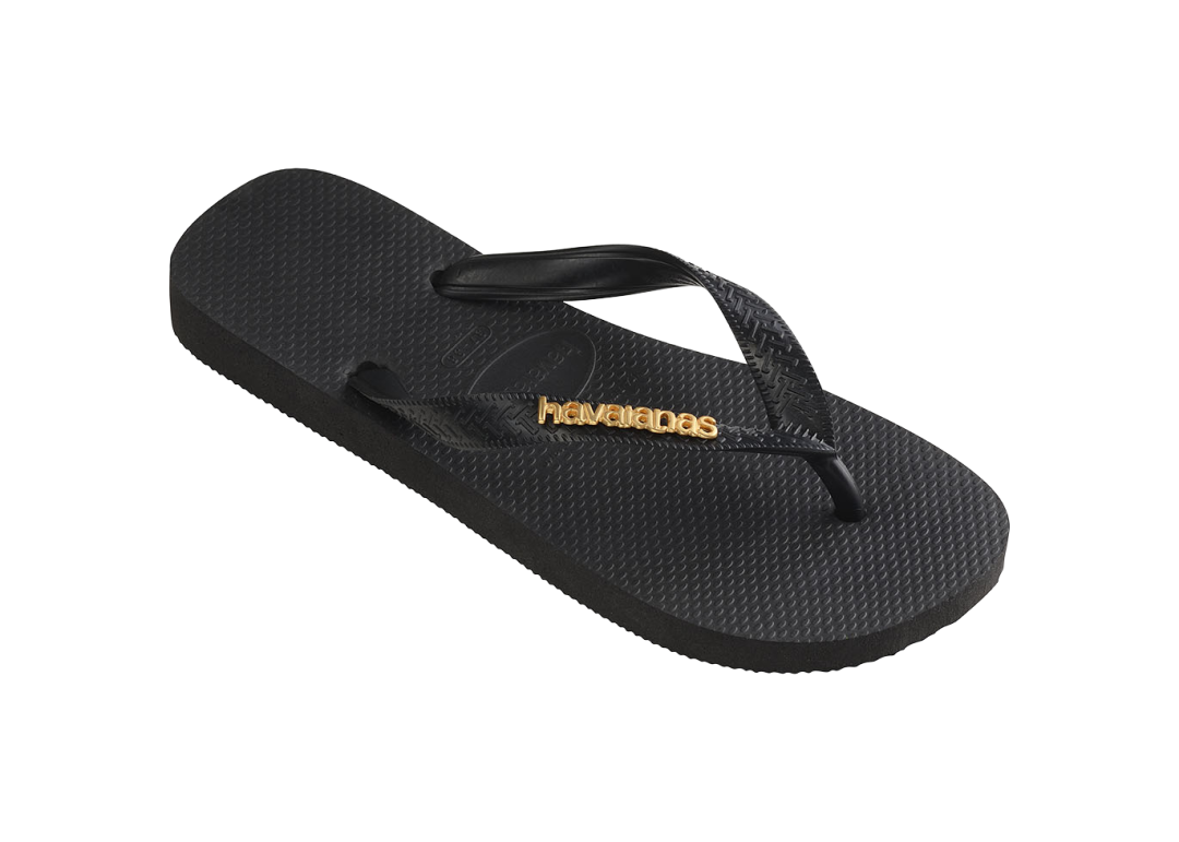 Women's Top Logo Metallic Flip Flops - Image 8