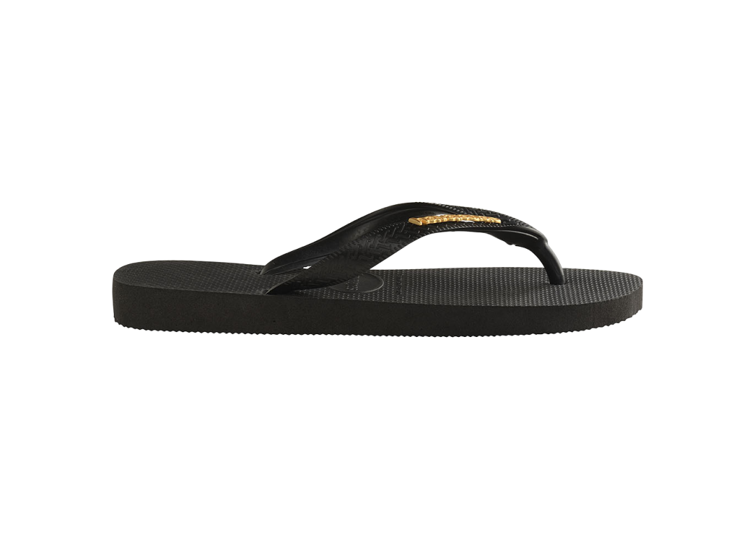Women's Top Logo Metallic Flip Flops - Image 9