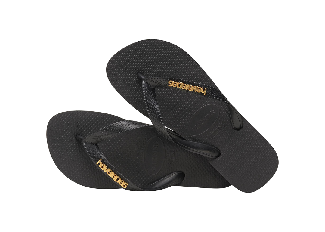 Women's Top Logo Metallic Flip Flops - Image 10