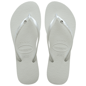 Women's Slim Crystal Flip Flops