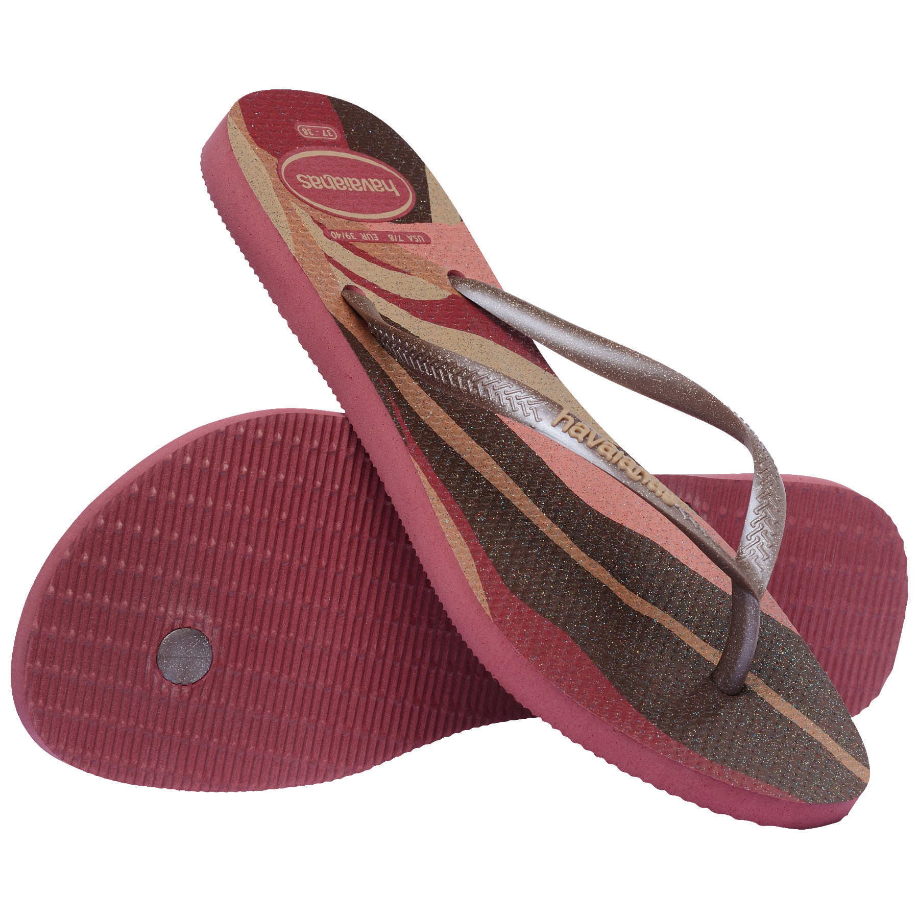 Women's Slim Palette Glow Flip Flops - Image 8