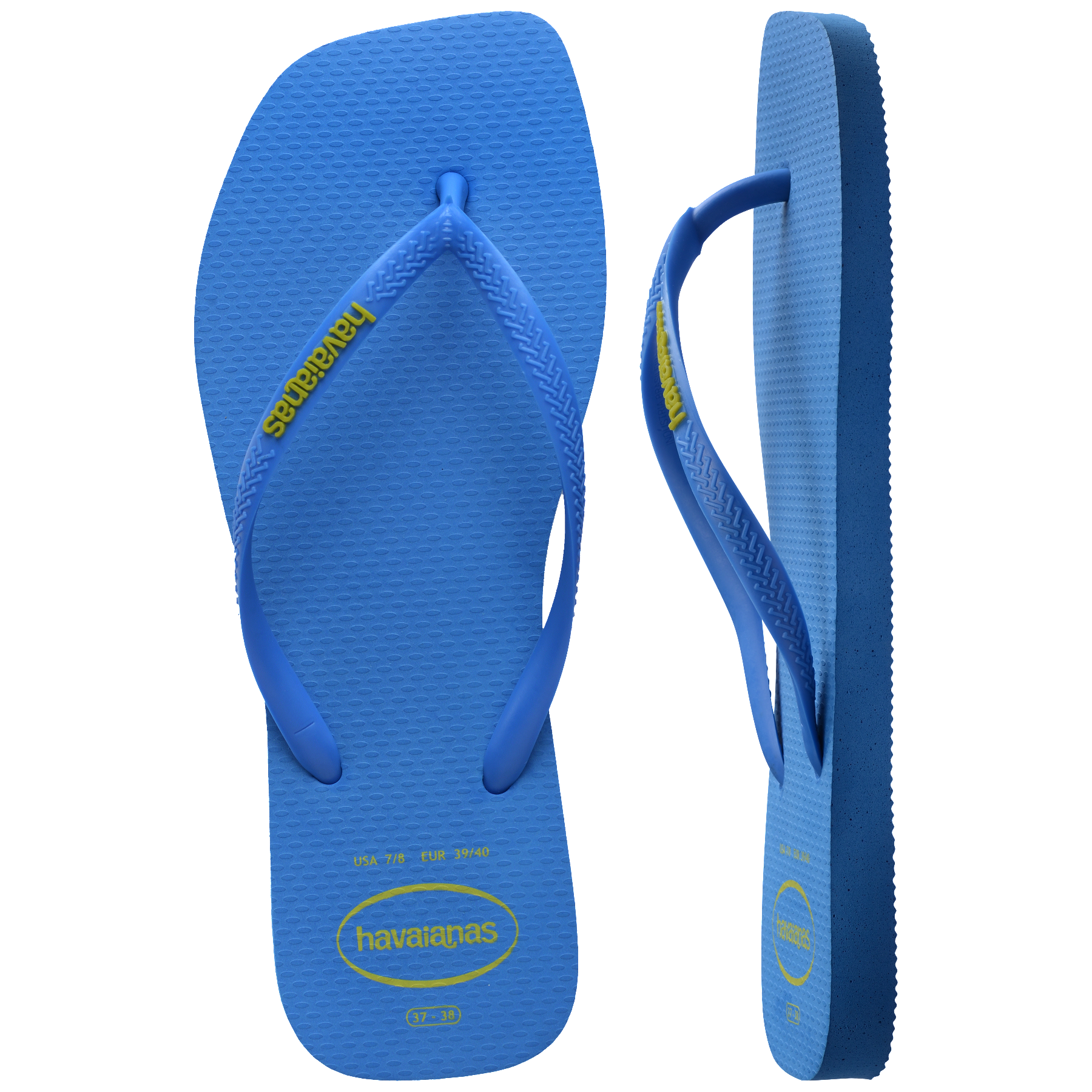 Women's Slim Square Logo Pop Up Flip Flops - Image 2