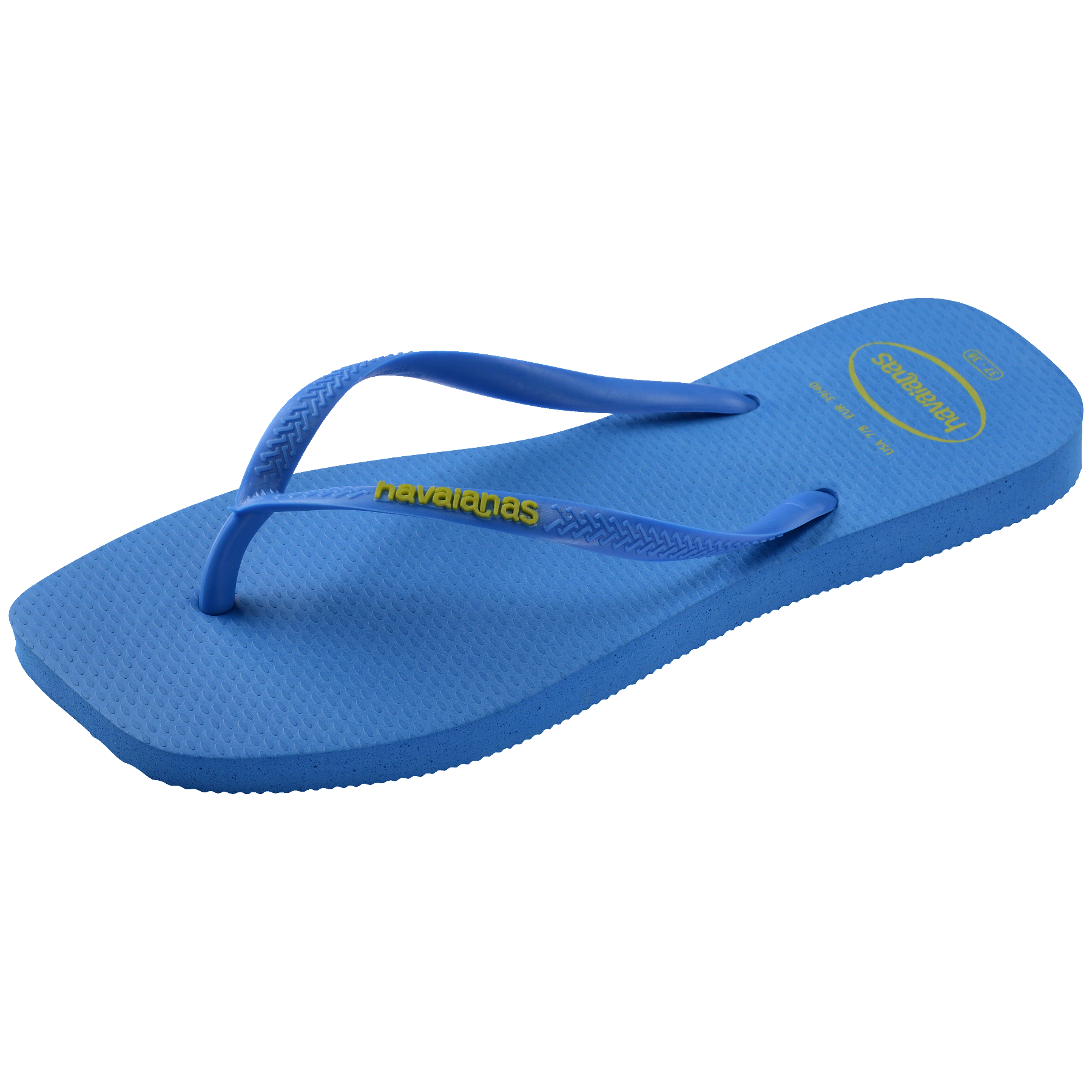 Women's Slim Square Logo Pop Up Flip Flops - Image 6