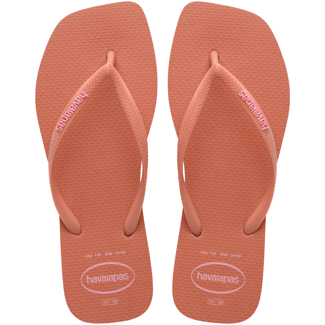 Women's Slim Square Logo Pop Up Flip Flops - Image 7