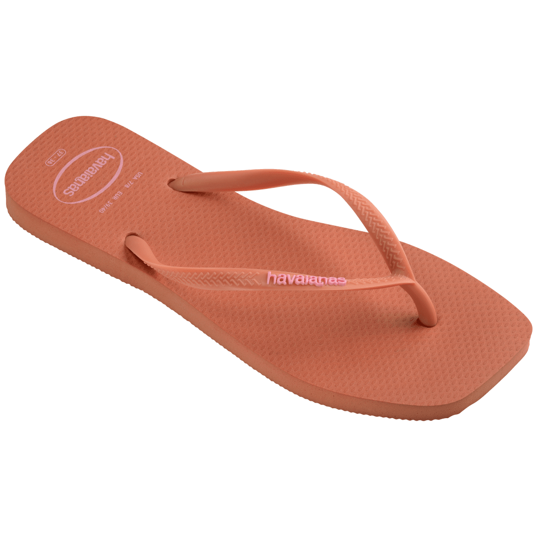 Women's Slim Square Logo Pop Up Flip Flops - Image 8