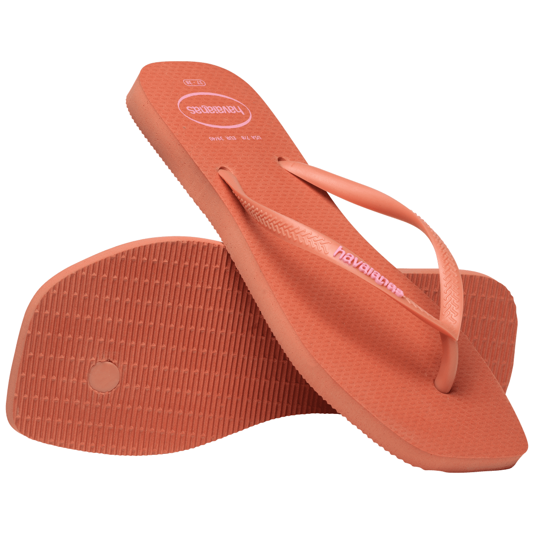 Women's Slim Square Logo Pop Up Flip Flops - Image 10